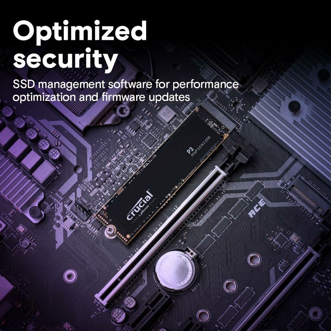 Crucial 500GB PCIe 3.0 NVMe M.2 SSD